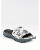 Christopher Kane Printed Silk-blend Sandals - Lyst