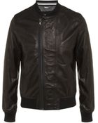 D&G Leather Bomber Jacket - Lyst