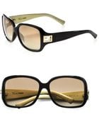 Fendi Forever Logo Plastic Rectangular Sunglasses - Lyst