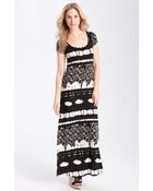 Karen Kane Tribal Print Maxi Dress - Lyst