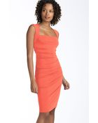 Nicole Miller Open Back Jersey Sheath Dress - Lyst