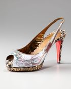 Christian Louboutin Winter Trash Platform Slingback - Lyst