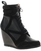 Asos Asos Ark Leather Wedge Ankle Boots - Lyst