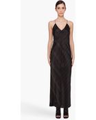 T By Alexander Wang Striped Silk Slip Dress - Lyst
