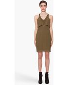 T By Alexander Wang Silk Gauze & Mesh Dress - Lyst