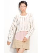 3.1 Phillip Lim Crop Pullover Sweater - Lyst