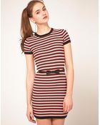 ASOS Collection Asos Dress in Striped Knit - Lyst