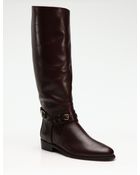 Burberry Leather Knee-high Boots - Lyst