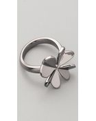 Elizabeth And James Large Clover Ring - Lyst