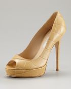 Jimmy Choo Crown Moc Platform Pump - Lyst