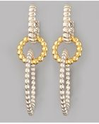 John Hardy Interlocking Hoop Drop Earrings - Lyst
