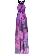 Matthew Williamson Lotus Printed Silk-chiffon Gown - Lyst