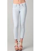 Paige Kylie Raw Hem Cropped Jeans - Lyst