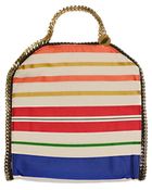 Stella McCartney Falabella Silk Striped Shoulder Bag - Lyst