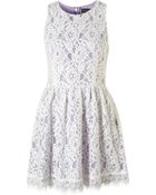 Topshop Sleeveless Lace Dress - Lyst