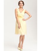 Amsale Ruffle Crinkle Silk Chiffon Dress - Lyst