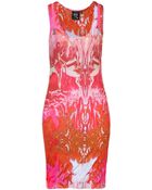 McQ by Alexander McQueen Neon Pink Racerback Dress - Lyst