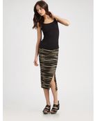 Rogan Abstract Print Midi Skirt - Lyst