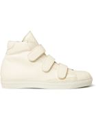 Alexander McQueen Velcro-strap High Top Leather Sneakers - Lyst