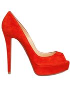 Christian Louboutin 140mm Banana Suede Open Toe Pumps - Lyst
