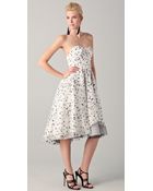 Lela Rose Strapless Seamed Bodice Dress - Lyst