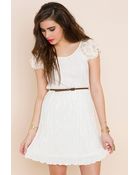 Nasty Gal Pleated Crochet Dress - Lyst