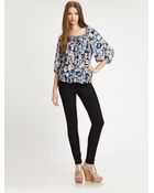 Rebecca Taylor Floralprint Silk Blouse - Lyst