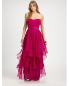 Notte By Marchesa Silk Chiffon Gown - Lyst