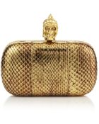 Alexander McQueen Python Skull Box Clutch - Lyst