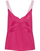 Vanessa Bruno Athé Embroidered Silk and Cotton Camisole - Lyst