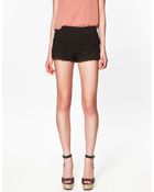 Zara Crochet Shorts - Lyst