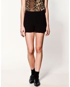 Zara Seamed Shorts - Lyst