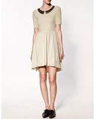 Zara Dress with Lace Collar - Lyst