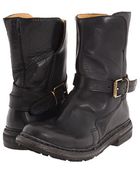 Burberry Washed Leather Biker Boot - Lyst