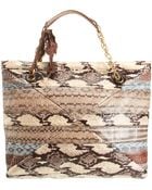 Lanvin Amalia Snakeskin Cabas Tote - Lyst