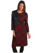 McQ by Alexander McQueen Leather Panel Dress - Lyst