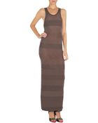 T By Alexander Wang Textured Stripe Dress - Lyst