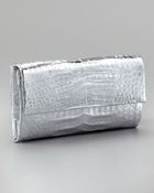 Nancy Gonzalez Metallic Soft-flap Clutch - Lyst