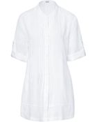 Steffen Schraut White Bahia Pleated Long Blouse - Lyst