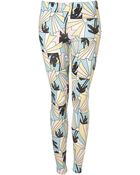 Topshop Palm Print Leggings - Lyst