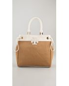 Tory Burch Stacked T Logo Tote - Lyst