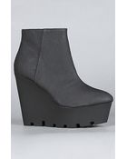 Cheap Monday The Monolit Wedge in Black Coated Canvas - Lyst