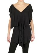 Rick Owens Heavy Viscose Cotton Jersey Top - Lyst