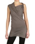 Rick Owens Heavy Viscose Cotton Jersey Top - Lyst