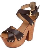 Giuseppe Zanotti Platform Sandal in Brown - Lyst