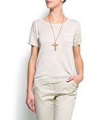 Mango Metal Yarn Jumper - Lyst