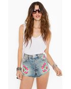 Nasty Gal Blooming Cutoff Shorts - Lyst