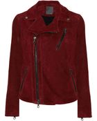 Lot78 Zoe Suede Biker Jacket - Lyst