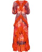 Roberto Cavalli Printed Silk-chiffon Kaftan Gown - Lyst