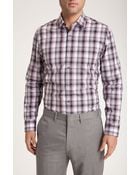 Calibrate Trim Fit Plaid Sport Shirt - Lyst